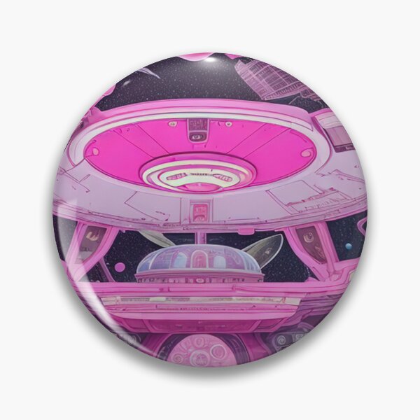 Item preview, Pink Spaceship, space, universe, stars, earth, astronomy, sky, future, galaxy, sci fi,  designed and sold by Cyber Kids.
