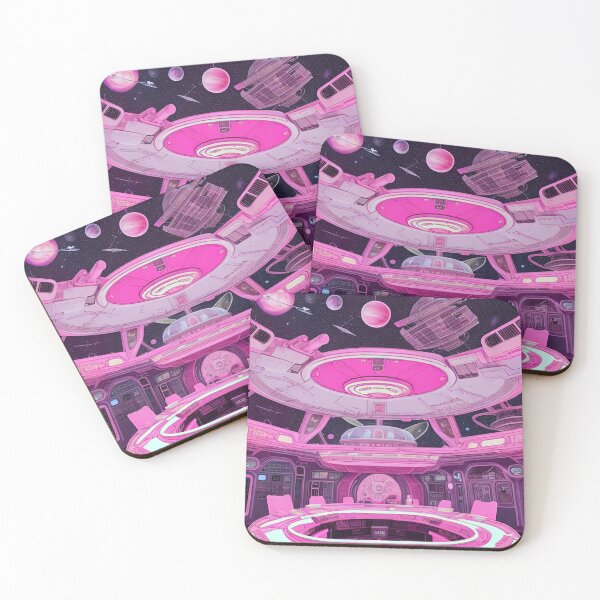 Item preview, Pink Spaceship, space, universe, stars, earth, astronomy, sky, future, galaxy, sci fi,  designed and sold by Cyber Kids.