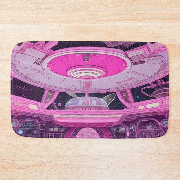 Item preview, Pink Spaceship, space, universe, stars, earth, astronomy, sky, future, galaxy, sci fi,  designed and sold by Cyber Kids.