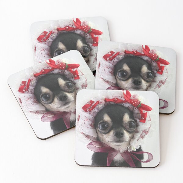 Item preview, Black Chihuahua Dog Wearing Head Dress Costume designed and sold by VanGaldo.