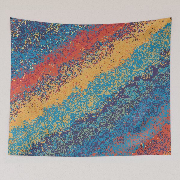 Item preview, Pastel Crayon Diagonal Stripe Background Pattern Art designed and sold by CroDesign.