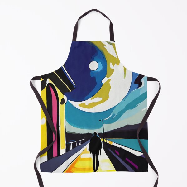 Item preview, Moon man street painting travel contemporary urban sea solo designed and sold by Meena-tta.