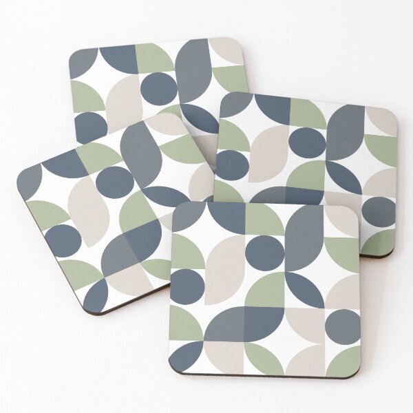 Item preview, Mid Century Modern Abstract 26 Grey, Green designed and sold by trdstudio.