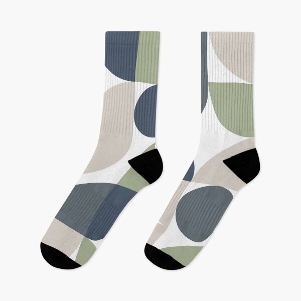 Item preview, Mid Century Modern Abstract 26 Grey, Green designed and sold by trdstudio.