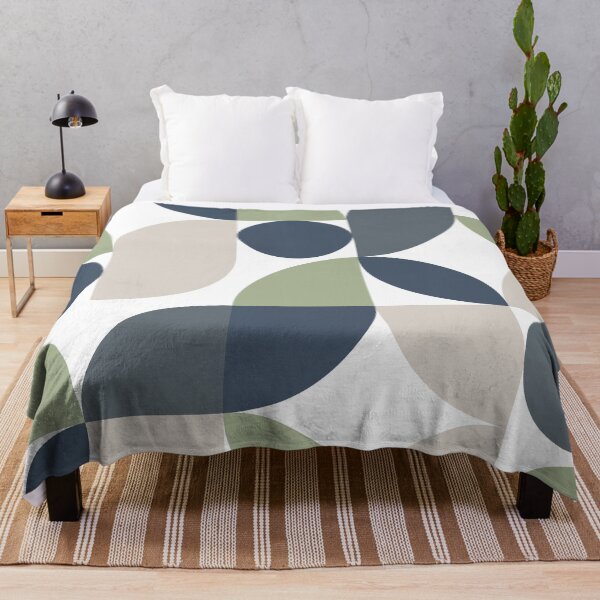 Item preview, Mid Century Modern Abstract 26 Grey, Green designed and sold by trdstudio.