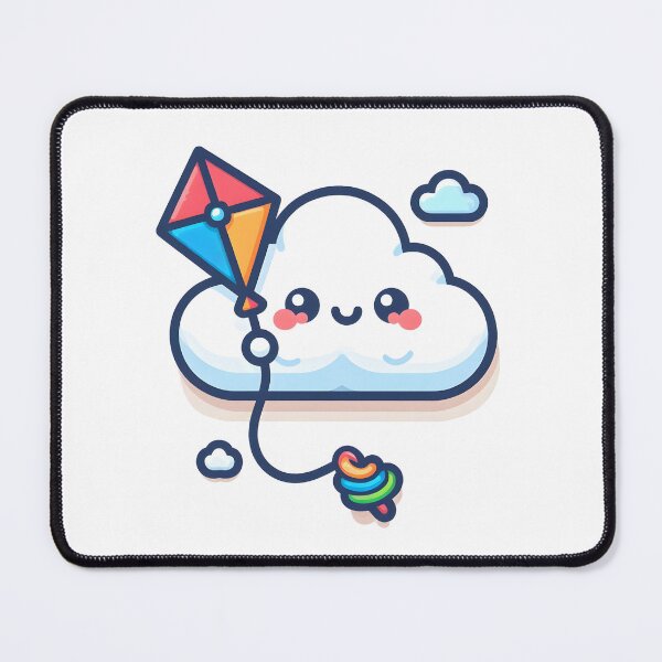Item preview, Kawaii Cloud With Colorful Kite designed and sold by CanvasCutie.