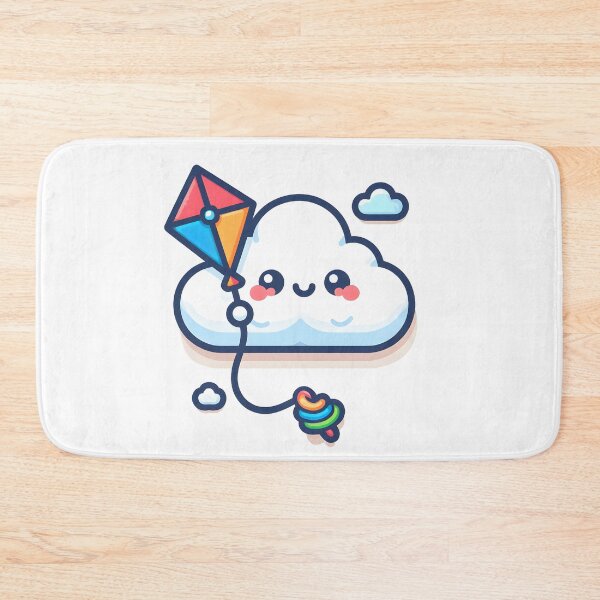 Item preview, Kawaii Cloud With Colorful Kite designed and sold by CanvasCutie.
