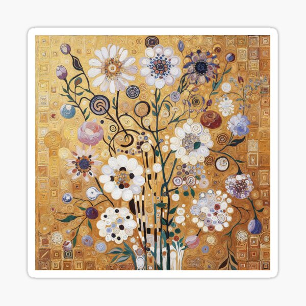Item preview, Klimt Flowers and Gold designed and sold by maniacfitness.