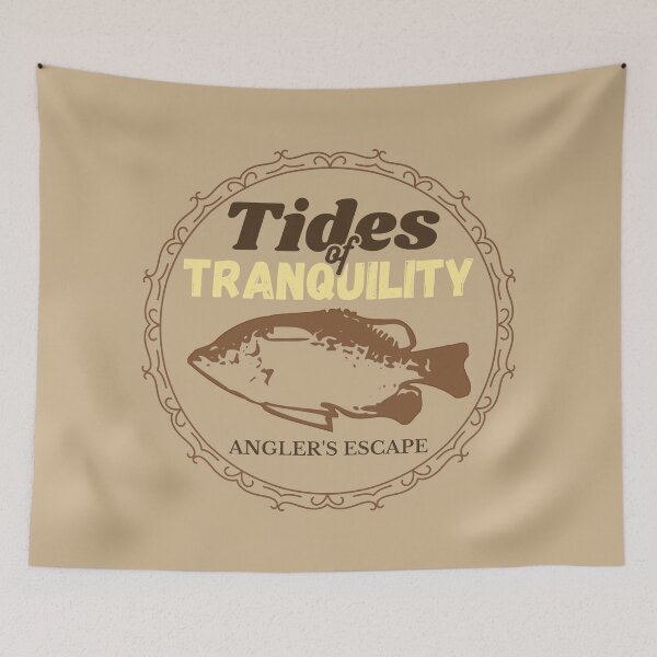 Item preview, Tides of Tranquility: Angler's Escape Serenity in Brown and Cream designed and sold by SplashTastic.