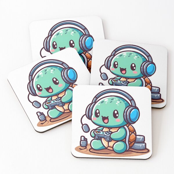 Item preview, Kawaii Turtle With Headset designed and sold by CanvasCutie.