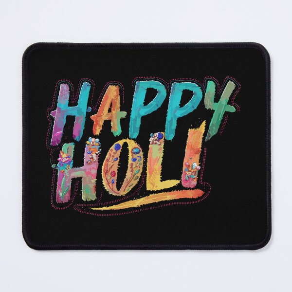 Item preview, Abstract Artistry: 'HAPPY HOLI' Painted in Vivid Watercolor Splendor designed and sold by FebricFusion.