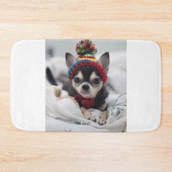 Item preview, Chihuahua Puppy Wearing Colorful Beanie designed and sold by VanGaldo.