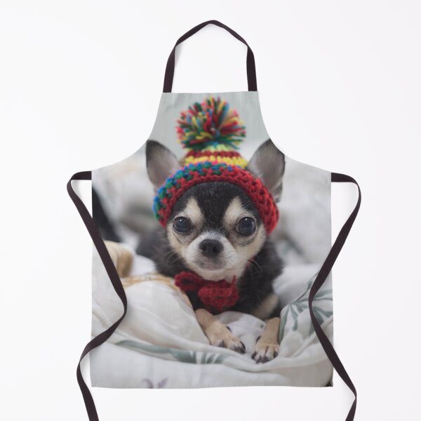 Item preview, Chihuahua Puppy Wearing Colorful Beanie designed and sold by VanGaldo.