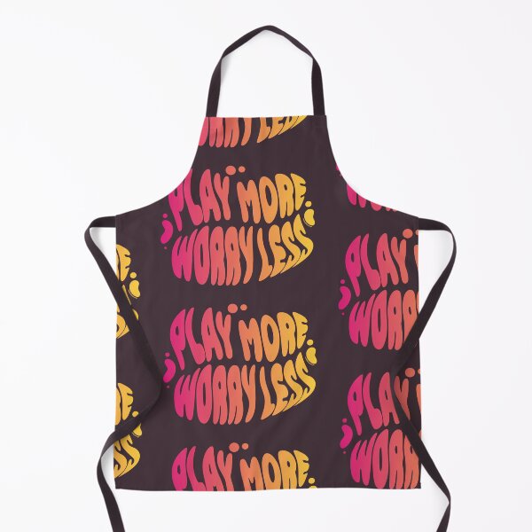 Item preview, Play More Worry Less | 60s Psy Lettering designed and sold by monkeybusiness.pt.