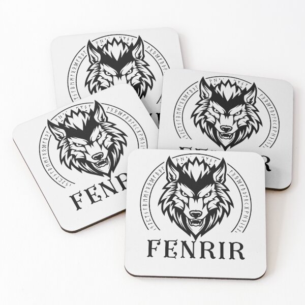 Item preview, Fenrir wolf Viking Norse Mythology runes designed and sold by Lady-Frost.