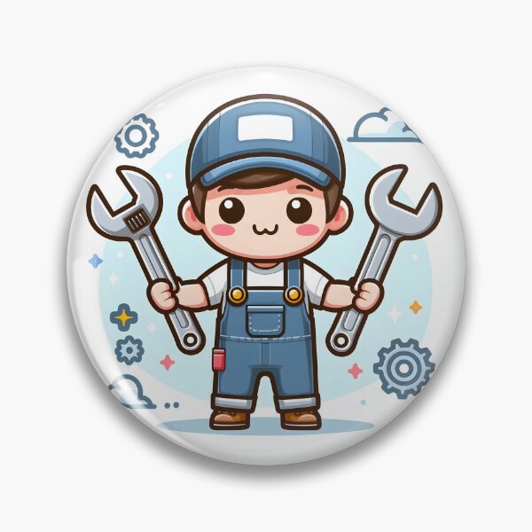 Item preview, Kawaii Mechanic: Holding A Wrench designed and sold by CanvasCutie.