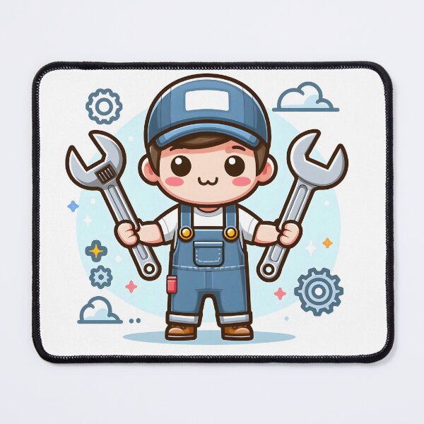 Item preview, Kawaii Mechanic: Holding A Wrench designed and sold by CanvasCutie.