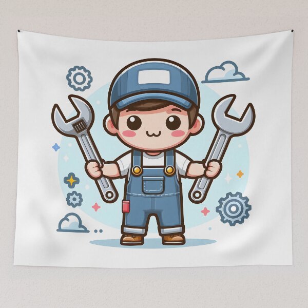Item preview, Kawaii Mechanic: Holding A Wrench designed and sold by CanvasCutie.
