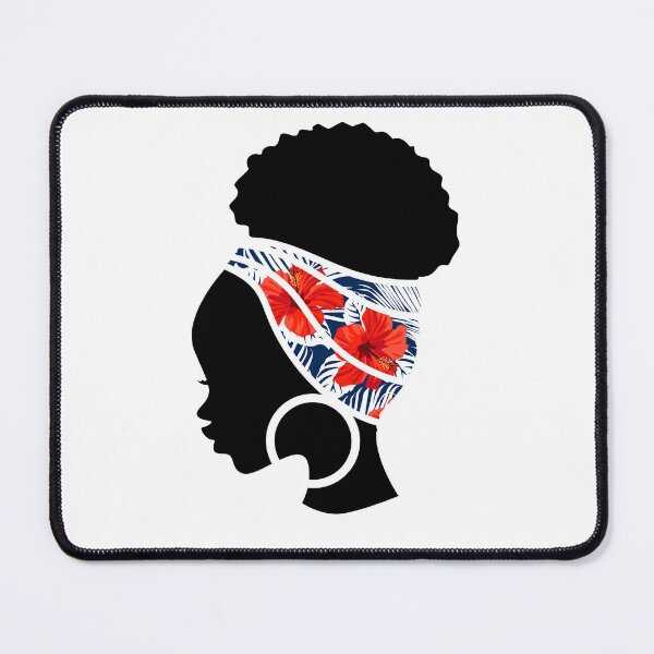 Item preview, Afro Woman with Tropical Floral Pattern, Black History  designed and sold by Logiamerch.