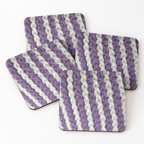 Item preview, Brioche Crochet Close Up Purple Grey designed and sold by Lelijo.