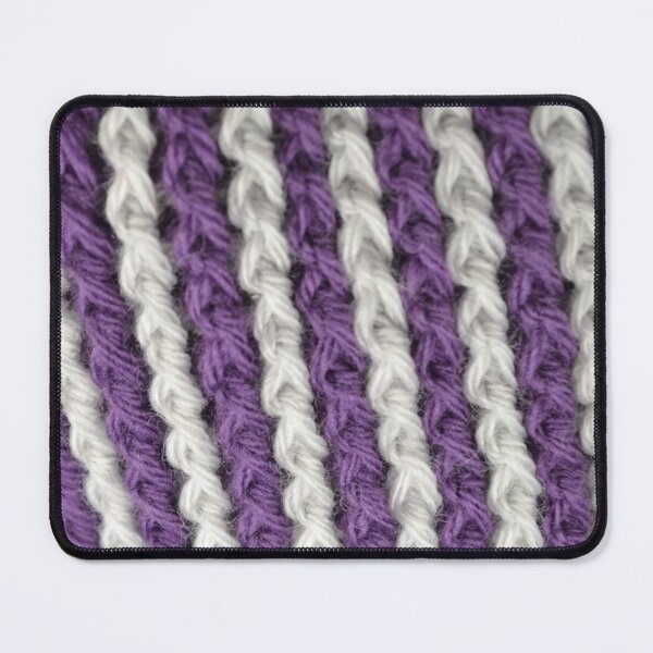 Item preview, Brioche Crochet Close Up Purple Grey designed and sold by Lelijo.