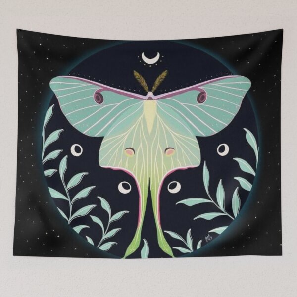 Item preview, Chinese Moon Moth Design designed and sold by JojoArtEvo.