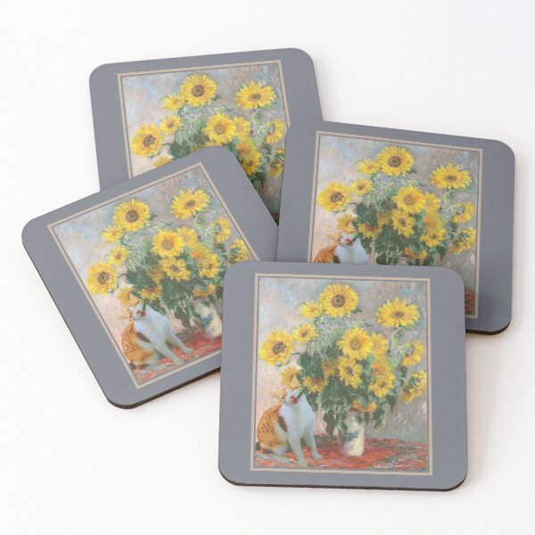 Item preview, Cat Monet Bouquet of Sunflowers  designed and sold by wowwowmeow.
