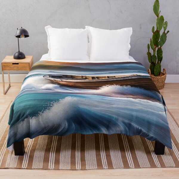 Item preview, Boat Caught In Stormy Seas designed and sold by AJEvans.