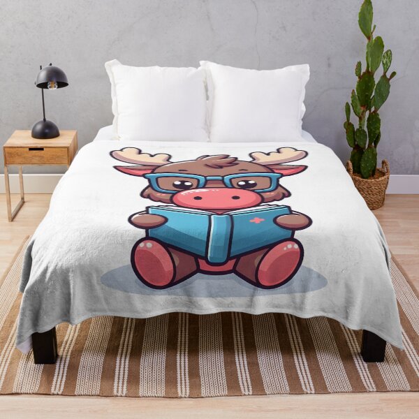 Item preview, Kawaii Moose With Glasses designed and sold by CanvasCutie.
