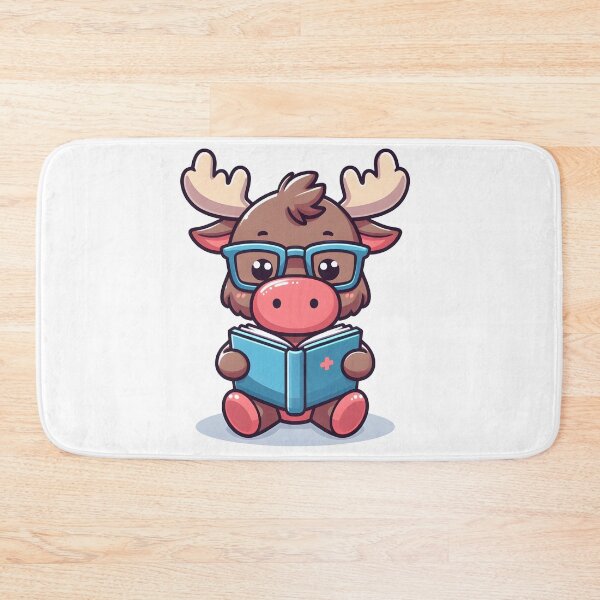 Item preview, Kawaii Moose With Glasses designed and sold by CanvasCutie.