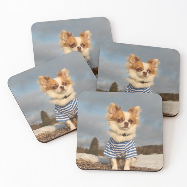 Item preview, Long Haired Chihuahua Dog Wearing Shirt designed and sold by VanGaldo.