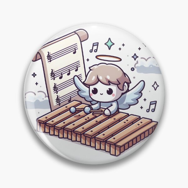 Item preview, Kawaii Xylophonist With Angel Wings designed and sold by CanvasCutie.