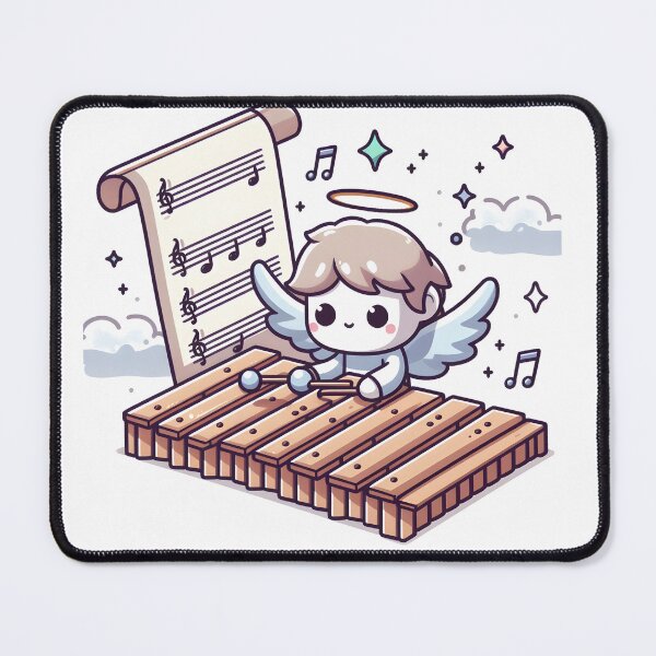 Item preview, Kawaii Xylophonist With Angel Wings designed and sold by CanvasCutie.