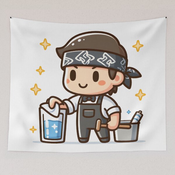 Artikelvorschau, Kawaii, Barkeeper, Mit, A, Bandana entworfen und verkauft von CanvasCutie.