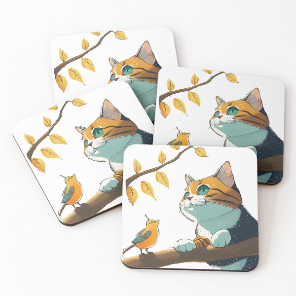 Item preview, Cat Bird Meet on Branch designed and sold by omerfdln34.