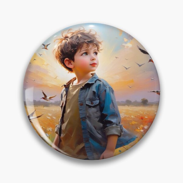 Item preview, Young boy in a field designed and sold by m-y-A-I-A-R-T-.