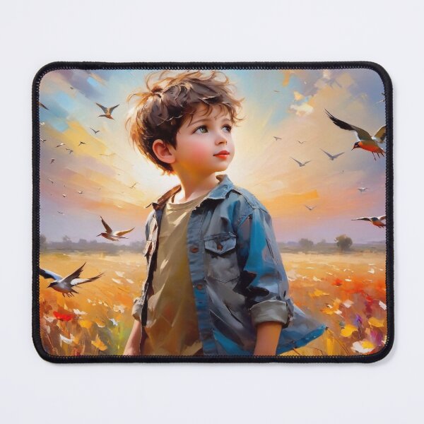 Item preview, Young boy in a field designed and sold by M-Y-A-R-T-.