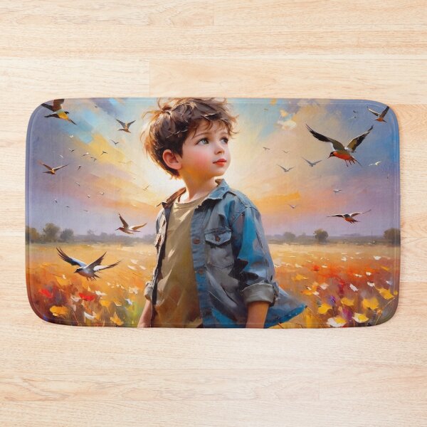 Item preview, Young boy in a field designed and sold by M-Y-A-R-T-.
