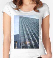 New York, Manhattan, New York City, Skyscraper, tower block, high rise building, tower, block, high rise, building Women's Fitted Scoop T-Shirt