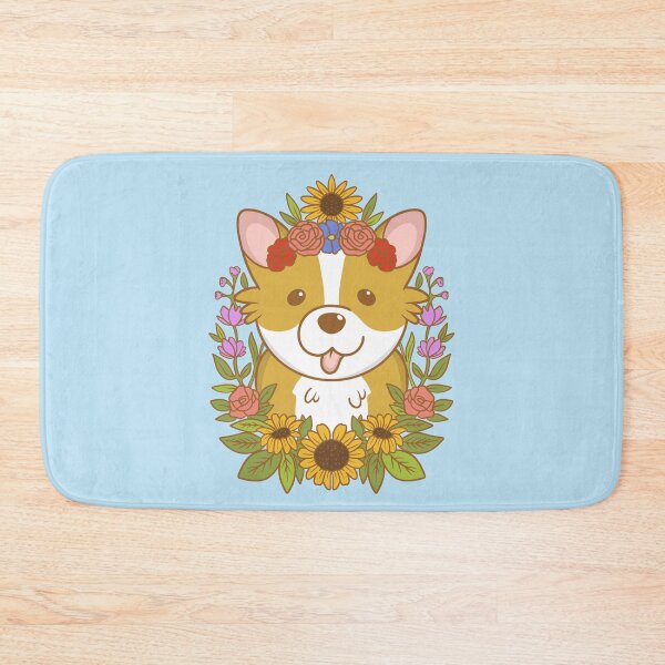 Item preview, Corgi with Flowers designed and sold by DrawsCutePaws.