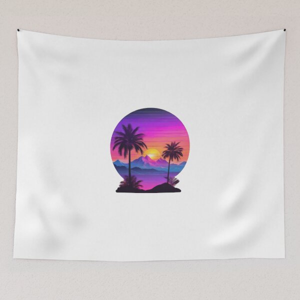 Item preview, Vaporwave Sunset (1262) designed and sold by WASjourney.