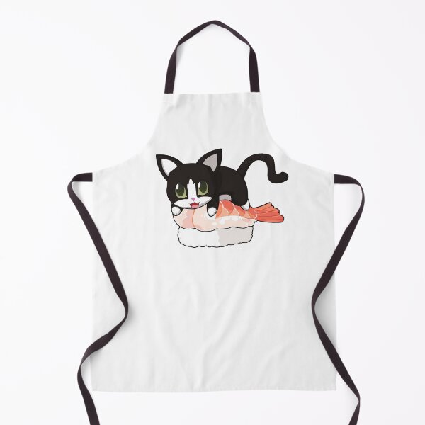 Aperçu de l'œuvre Sushi aux crevettes Tuxedo Cat créée et vendue par myanko.
