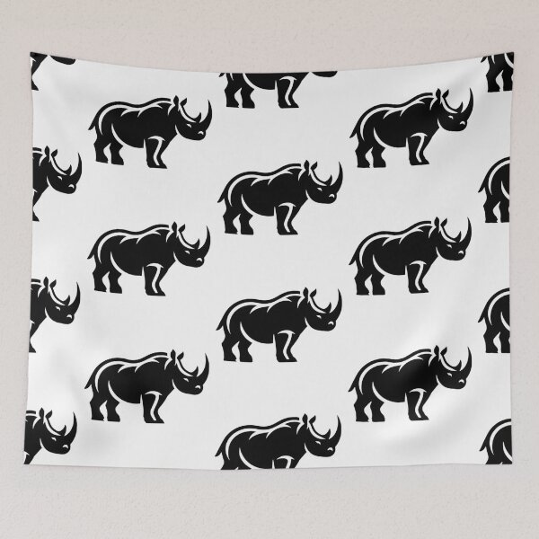 Item preview, Rhino Silhoutte, Wild Animals, Animal Silhoutte designed and sold by SnuggleSafari.