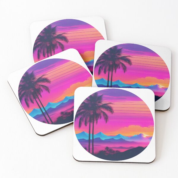 Item preview, Retro Vaporwave Sunset (1265) designed and sold by WASjourney.