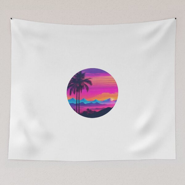 Item preview, Retro Vaporwave Sunset (1265) designed and sold by WASjourney.