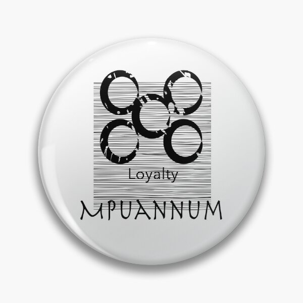 Artikelvorschau, Adinkra-Symbol Mpuannum BW mit Muster entworfen und verkauft von GrimalkinStudio.
