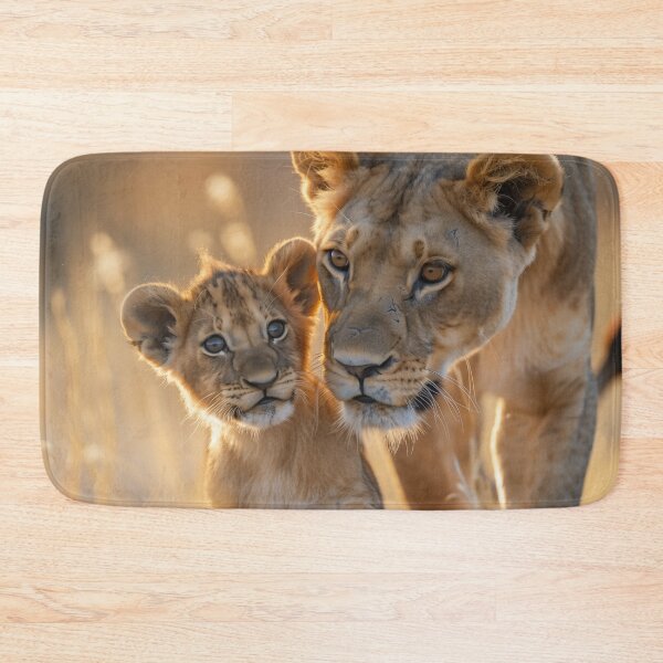 Item preview, Golden Hour Guardians: Lioness with Cub designed and sold by Smart Art 42.