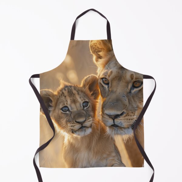 Item preview, Golden Hour Guardians: Lioness with Cub designed and sold by smartart42.