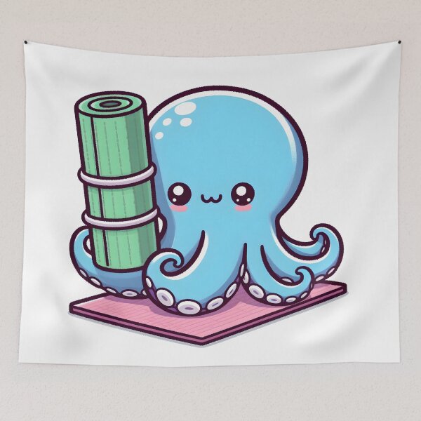 Item preview, Kawaii Octopus: A Yoga Mat designed and sold by CanvasCutie.