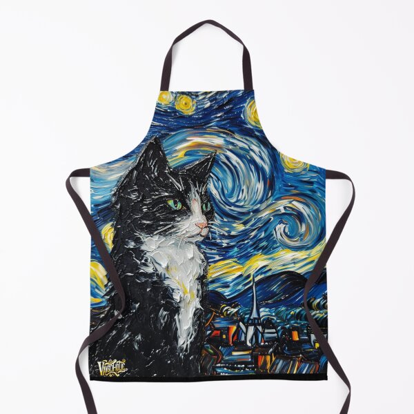 Item preview, Starry night Cat Van gogh Inspired Painting designed and sold by Vangoholic.